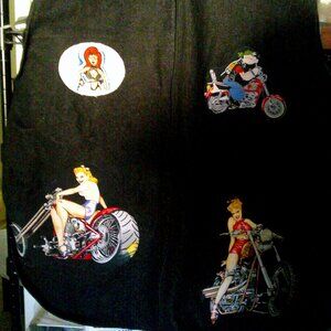 Adult 2XL Good Times Bad Friends/Daria/Motorcycles Vest-Good Condition-No Tags